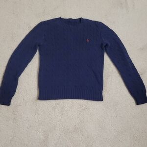 Ralph Lauren Navy Cable Sweater Long Sleeve